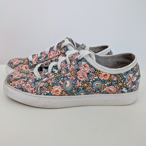 Minx Shoes - Minx Bandit Leather Floral Sneakers